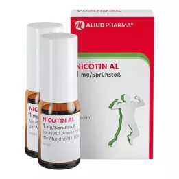 NICOTIN AL 1 mg/spray puff spray voor toepassing in de mondholte, 2 stuks
