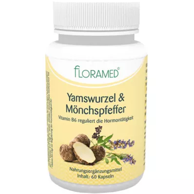 YAMSWURZEL & MÖNCHSPFEFFER Floramed Capsules, 60 Capsules YAMSWURZEL & MÖNCHSPFEFFER Floramed Capsules, 60 Capsules