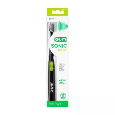 GUM Sonic Daily sonische tandenborstel zwart, 1 st GUM Sonic Daily sonische tandenborstel zwart, 1 st