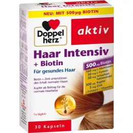 DOPPELHERZ Hair Intensive+Biotin Capsules, 30 Capsules