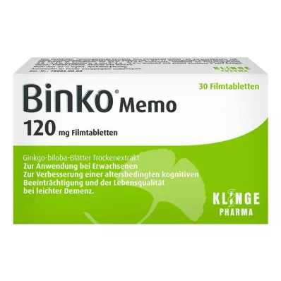 Binko Memo 120 mg filmomhulde tabletten, 30 stuks Binko Memo 120 mg filmomhulde tabletten, 30 stuks