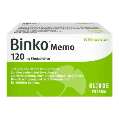 BINKO Memo 120 mg filmomhulde tabletten, 60 stuks BINKO Memo 120 mg filmomhulde tabletten, 60 stuks
