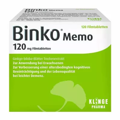 Binko Memo 120 mg filmomhulde tabletten, 120 stuks Binko Memo 120 mg filmomhulde tabletten, 120 stuks