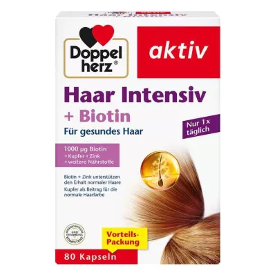 DOPPELHERZ Hair Intensive+Biotin Capsules, 80 Capsules DOPPELHERZ Hair Intensive+Biotin Capsules, 80 Capsules