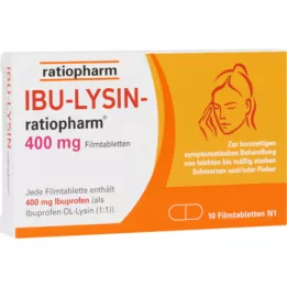 IBU-LYSIN-ratiopharm 400 mg filmomhulde tabletten, 10 st
