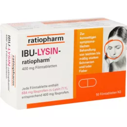IBU-LYSIN-ratiopharm 400 mg filmomhulde tabletten, 50 st