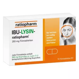 IBU-LYSIN-ratiopharm 293 mg filmomhulde tabletten, 10 st
