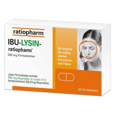 IBU-LYSIN-ratiopharm 293 mg filmomhulde tabletten, 20 st