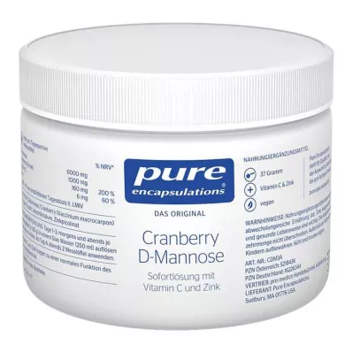 PURE ENCAPSULATIONS Veenbes D-mannose poeder, 37 g PURE ENCAPSULATIONS Veenbes D-mannose poeder, 37 g