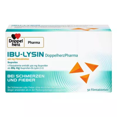IBU-LYSIN DoppelherzPharma 400 mg filmomhulde tabletten, 50 stuks IBU-LYSIN DoppelherzPharma 400 mg filmomhulde tabletten, 50 stuks