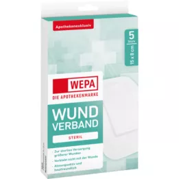 WEPA Wondverband 8x15 cm steriel, 5 stuks