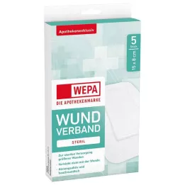 WEPA Wondverband 8x15 cm steriel, 5 stuks