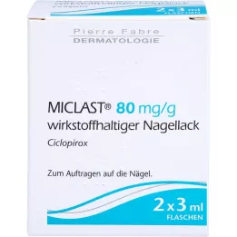 MICLAST 80 mg/g werkzame stof nagellak, 2X3 ml