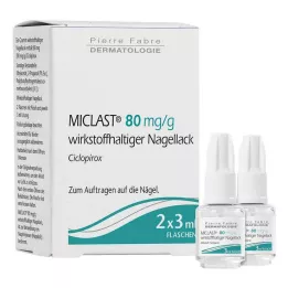 MICLAST 80 mg/g werkzame stof nagellak, 2X3 ml