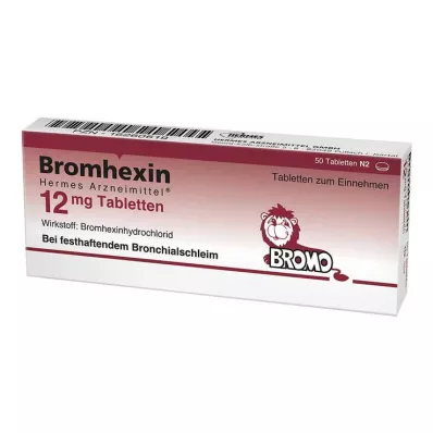 Broomhexine HERMES Medicines® 12 mg tabletten, 50 st Broomhexine HERMES Medicines® 12 mg tabletten, 50 st