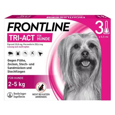FRONTLINE Tri-Act druppeloplossing voor honden 2-5 kg, 3 st