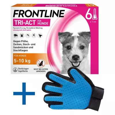 FRONTLINE Tri-Act druppeloplossing voor honden 5-10 kg, 6 st