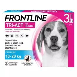 FRONTLINE Tri-Act druppeloplossing voor honden 10-20kg, 3 st