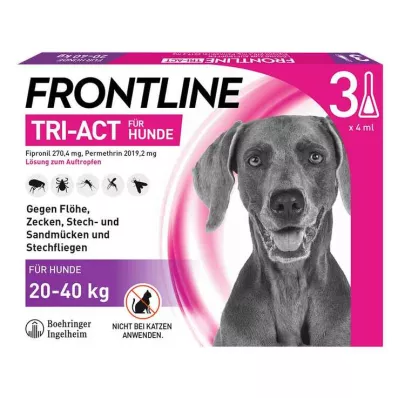 FRONTLINE Tri-Act Drop-on oplossing voor honden 20-40kg, 3 stuks