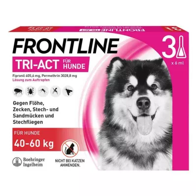 FRONTLINE Tri-Act-oplossing voor het druppelen op honden van 40-60 kg, 3 stuks FRONTLINE Tri-Act-oplossing voor het druppelen op honden van 40-60 kg, 3 stuks