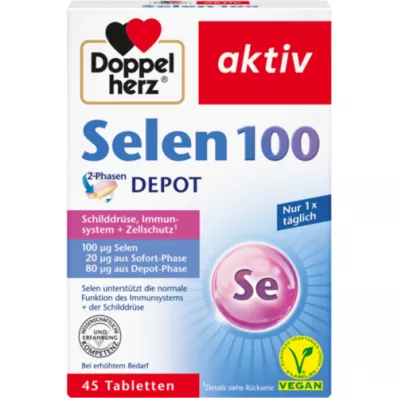 DOPPELHERZ Selenium 100 2-fase depot tabletten, 45 stuks