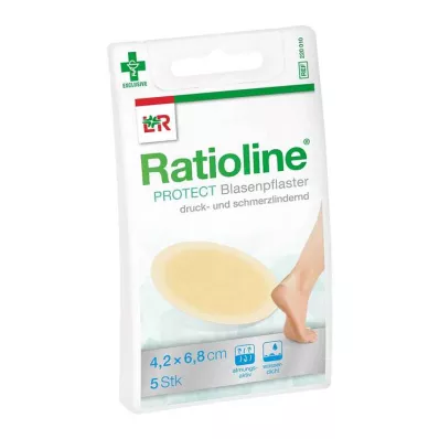 Ratioline protect blaarpleisters 4,2x6,8 cm, 5 st Ratioline protect blaarpleisters 4,2x6,8 cm, 5 st