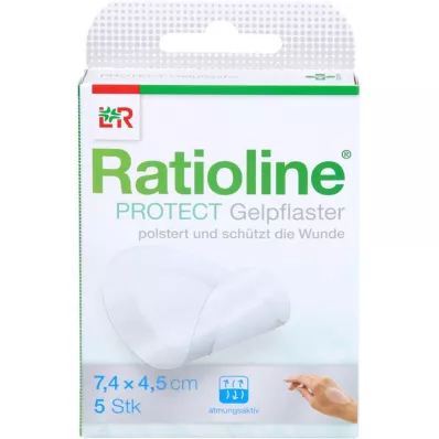 RATIOLINE bescherm gelpleister 4,5x7,4 cm, 5 stuks