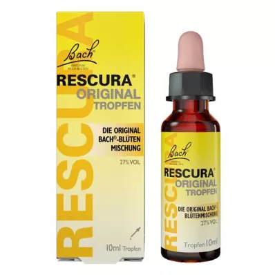 BACHBLÜTEN Originele Rescura druppels met alcohol, 10 ml