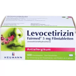LEVOCETIRIZIN Fairmed 5 mg filmomhulde tabletten, 100 stuks