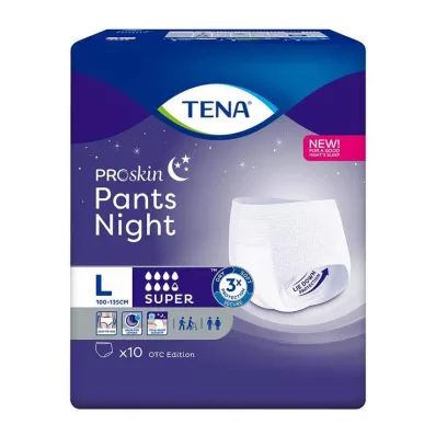 TENA PANTS nacht super L wegwerpbroek, 10 stuks