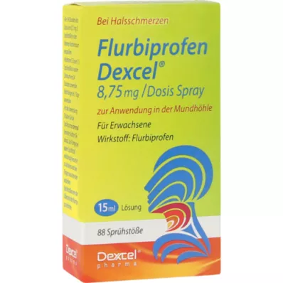 FLURBIPROFEN Dexcel 8,75 mg/dos.spray mondholte, 15 ml