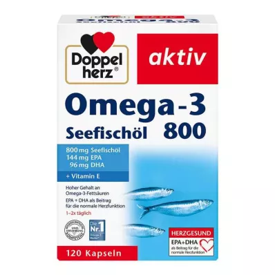 Doppelherz Omega-3 zeevisolie 800 actieve capsules, 120 stuks