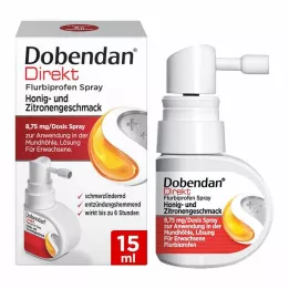 DOBENDAN Directe Flurbiprofen Spray Honing &amp; Citroen, 15 ml