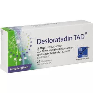 DESLORATADIN TAD 5 mg filmomhulde tabletten, 20 stuks