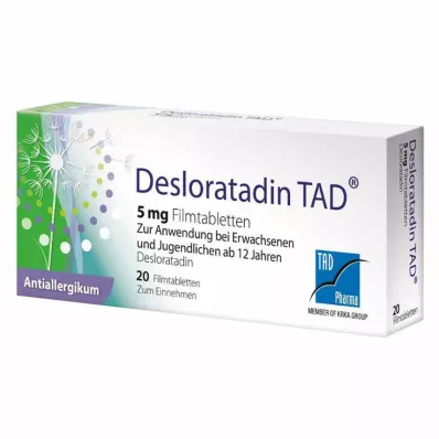 Desloratadine TAD® 5 mg filmomhulde tabletten, 20 stuks