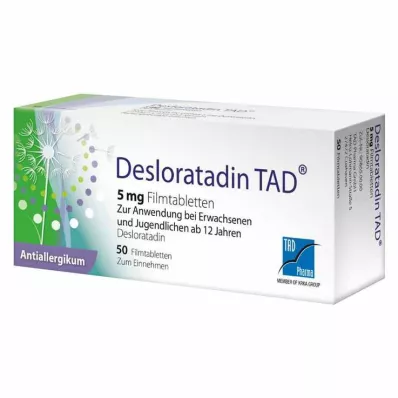 Desloratadine TAD® 5 mg filmomhulde tabletten, 50 stuks Desloratadine TAD® 5 mg filmomhulde tabletten, 50 stuks