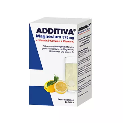 ADDITIVA Magnesium 375 mg+Vitamine B-complex+Vit.C, 20X6 g