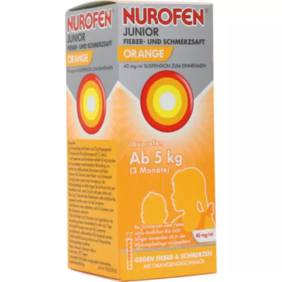 NUROFEN Junior Koorts- en pijnsap sinaasappel 40 mg/ml, 100 ml