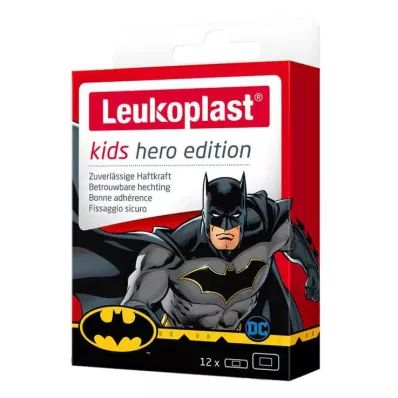 Leukoplast kinderstrips held Batman mix, 12 stuks Leukoplast kinderstrips held Batman mix, 12 stuks