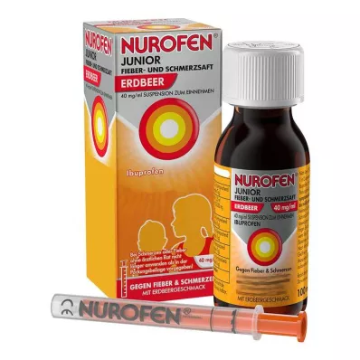 NUROFEN Kinderkoorts en pijnsap aardbei 40 mg/ml, 100 ml NUROFEN Kinderkoorts en pijnsap aardbei 40 mg/ml, 100 ml