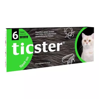 TICSTER Spot-on vloeistof voor katten tot 4 kg, 6X0,4 ml TICSTER Spot-on vloeistof voor katten tot 4 kg, 6X0,4 ml