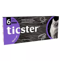 TICSTER Spot-on vloeistof voor katten 4-8 kg, 6X0,8 ml