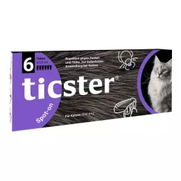 TICSTER Spot-on vloeistof voor katten 4-8 kg, 6X0,8 ml