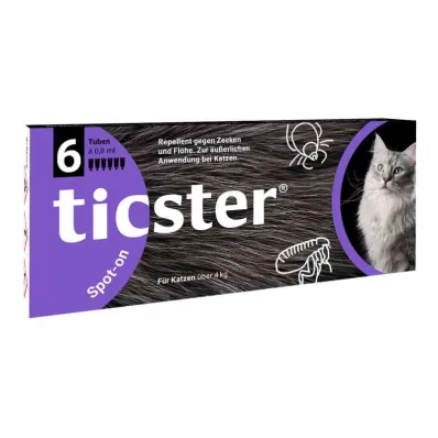 Ticster Plus Spot-on oplossing voor katten zwaarder dan 4-8 kg (6x0,8 ml) Ticster Plus Spot-on oplossing voor katten zwaarder dan 4-8 kg (6x0,8 ml)