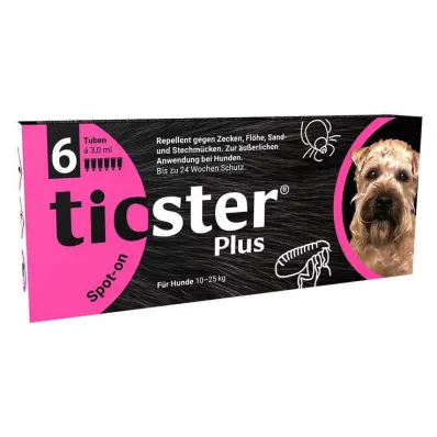 TICSTER Plus Spot-on Oplossing voor Hond 10-25kg, 6X3 ml