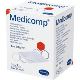 MEDICOMP Vlies comp. steriel 5x5 cm 4ply, 25X2 st