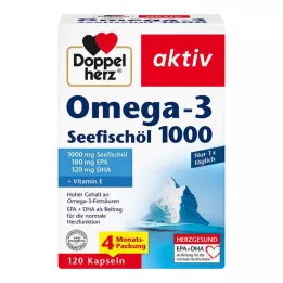 DOPPELHERZ Omega-3 zeevisolie 1000 capsules, 120 capsules