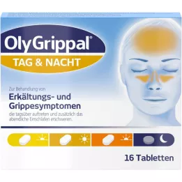 OLYGRIPPAL Dag &amp; Nacht 500 mg/60 mg tabletten, 16 st