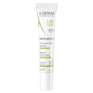 A-DERMA DERMALIBOUR+ CICA Lippenbalsem, 15 ml