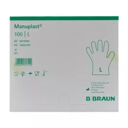 MANUPLAST Wegwerphandschoenen PE Maat L, 100 stuks
